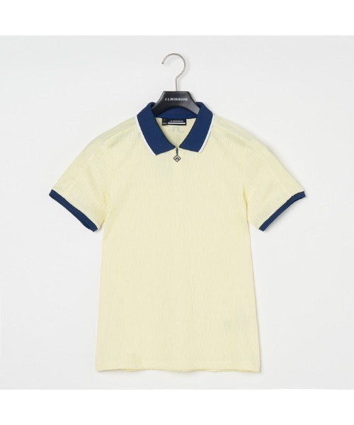 J.LINDEBERG(ジェイリンドバーグ)の「【J.LINDEBERG/GOLF】ウェーブ半袖ハーフジップポロ(シャツ/ブラウス・レディース・ネイビー/ホワイト/ライトイエロー・40/36/42/38)」の3枚目の写真