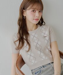 セーター　ワインカラー✖️アーガイル アーガイル セーター」に該当するファッション通販 - ZOZOTOWN