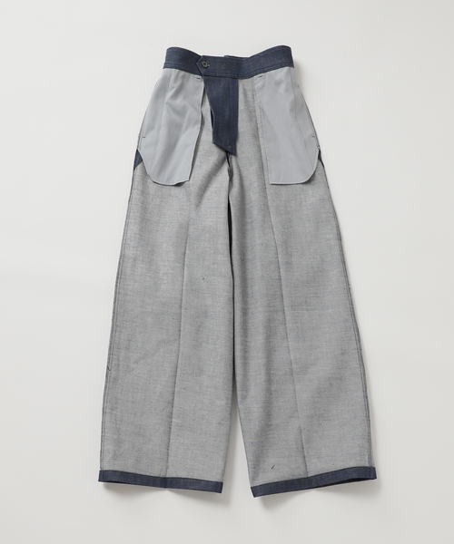 Plage プラージュ DENIM SEMI FLARED パンツ グレー セール】Semi Flared デニムパンツ（デニムパンツ）｜Plage