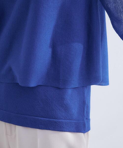 grove(グローブ)の「シアーな軽やかさフロントシアーフレアニット(ニット/セーター・レディース・ブラック/オフホワイト/ブルー・01/02/03/04/05)」の12枚目の写真