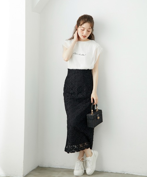 12Twelve Agenda（トゥエルブ　アジェンダ）の「シアーロゴTシャツ（Tシャツ/カットソー・レディース・オフホワイト/ブラック・M）」の8枚目の写真