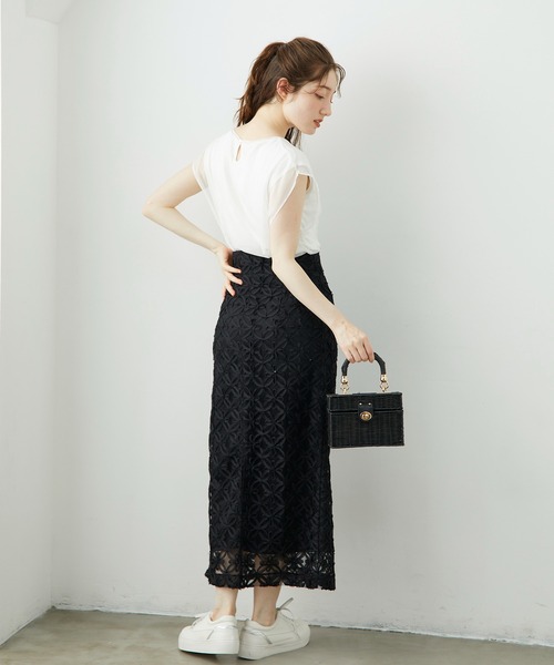 12Twelve Agenda（トゥエルブ　アジェンダ）の「シアーロゴTシャツ（Tシャツ/カットソー・レディース・オフホワイト/ブラック・M）」の10枚目の写真
