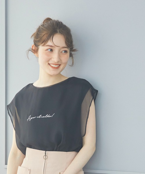 12Twelve Agenda（トゥエルブ　アジェンダ）の「シアーロゴTシャツ（Tシャツ/カットソー・レディース・オフホワイト/ブラック・M）」の13枚目の写真