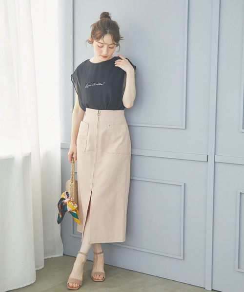 12Twelve Agenda（トゥエルブ　アジェンダ）の「シアーロゴTシャツ（Tシャツ/カットソー・レディース・オフホワイト/ブラック・M）」の14枚目の写真