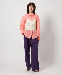 roku 6 スカシカラートップス　新品未使用　タグ付き 6(ROKU) tシャツ 「6(ROKU)」コットン クロップド Tシャツ