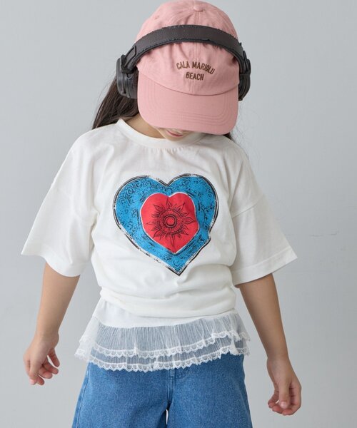 CIAOPANIC TYPY（チャオパニックティピー）の「【KIDS】裾切替レイヤードキャミ（キャミソール・キッズ・ホワイト/ホワイト系その他・XX-LARGE/SMALL/MEDIUM/LARGE/X-LARGE）」の3枚目の写真