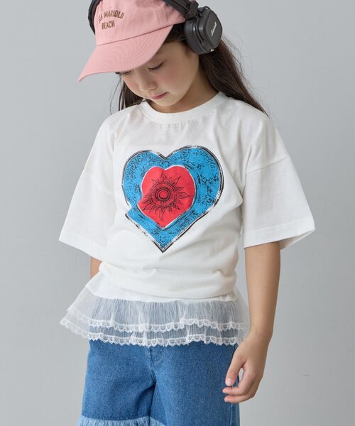 CIAOPANIC TYPY（チャオパニックティピー）の「【KIDS】裾切替レイヤードキャミ（キャミソール・キッズ・ホワイト/ホワイト系その他・XX-LARGE/SMALL/MEDIUM/LARGE/X-LARGE）」の4枚目の写真