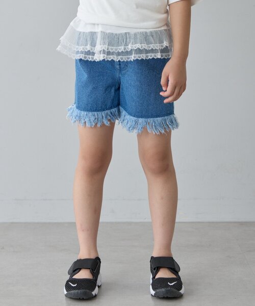 CIAOPANIC TYPY（チャオパニックティピー）の「【KIDS】裾切替レイヤードキャミ（キャミソール・キッズ・ホワイト/ホワイト系その他・XX-LARGE/SMALL/MEDIUM/LARGE/X-LARGE）」の6枚目の写真