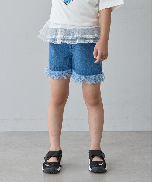 CIAOPANIC TYPY（チャオパニックティピー）の「【KIDS】裾切替レイヤードキャミ（キャミソール・キッズ・ホワイト/ホワイト系その他・XX-LARGE/SMALL/MEDIUM/LARGE/X-LARGE）」の7枚目の写真