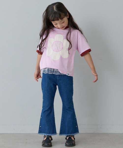 CIAOPANIC TYPY（チャオパニックティピー）の「【KIDS】裾切替レイヤードキャミ（キャミソール・キッズ・ホワイト/ホワイト系その他・XX-LARGE/SMALL/MEDIUM/LARGE/X-LARGE）」の10枚目の写真