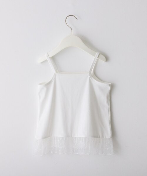 CIAOPANIC TYPY（チャオパニックティピー）の「【KIDS】裾切替レイヤードキャミ（キャミソール・キッズ・ホワイト/ホワイト系その他・XX-LARGE/SMALL/MEDIUM/LARGE/X-LARGE）」の14枚目の写真