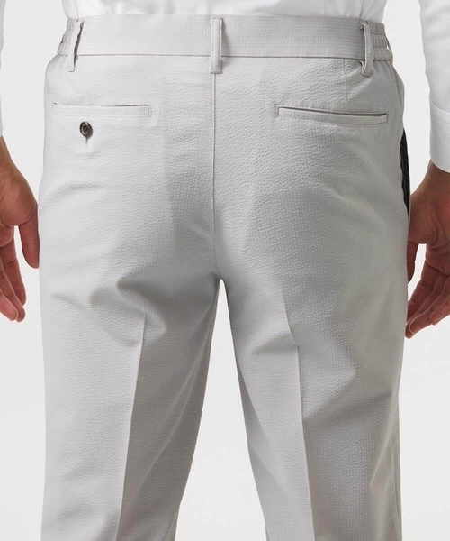 MICHEL KLEIN HOMME (ミッシェルクランオム)の「サッカーストレッチイージーパンツ(スラックス・メンズ・オフホワイト/ブラック/ライトグリーン・MEDIUM/LARGE/X-LARGE)」の10枚目の写真