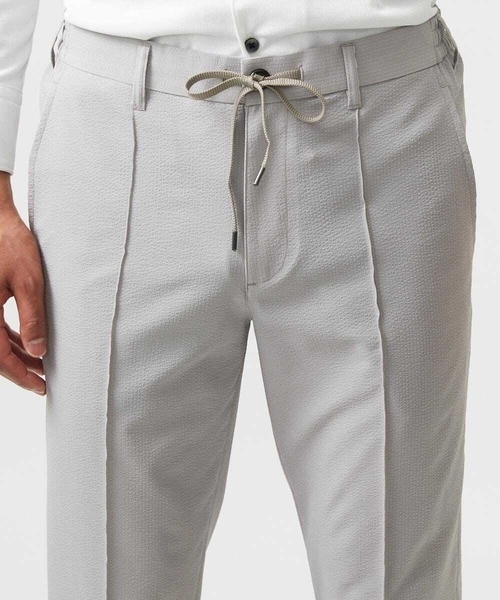 MICHEL KLEIN HOMME (ミッシェルクランオム)の「サッカーストレッチイージーパンツ(スラックス・メンズ・オフホワイト/ブラック/ライトグリーン・MEDIUM/LARGE/X-LARGE)」の9枚目の写真