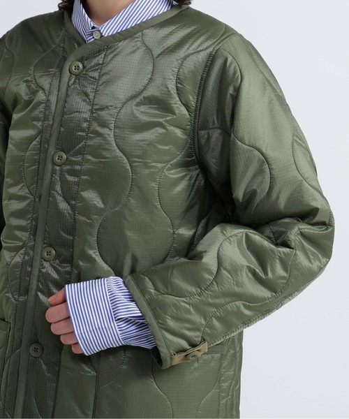 AVIREX ラムレザー ジャケット 希少色 ダークグリーン キルティング WOMAN》QUILTING LINER JACKET / キルティングライナージャケット