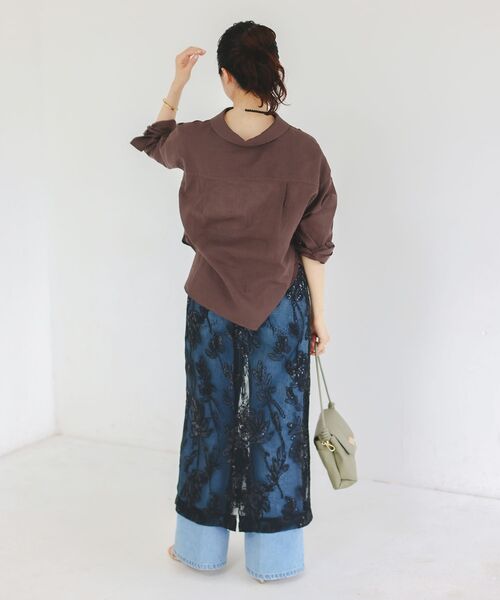 le.coeur blanc(ルクールブラン)の「TORRAZZO DONNAスパンコールスカート(スカート・レディース・ブラック/アイボリー・38)」の7枚目の写真