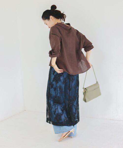 le.coeur blanc(ルクールブラン)の「TORRAZZO DONNAスパンコールスカート(スカート・レディース・ブラック/アイボリー・38)」の8枚目の写真