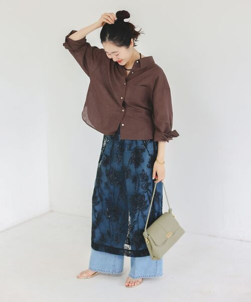 le.coeur blanc(ルクールブラン)の「TORRAZZO DONNAスパンコールスカート(スカート・レディース・ブラック/アイボリー・38)」の9枚目の写真