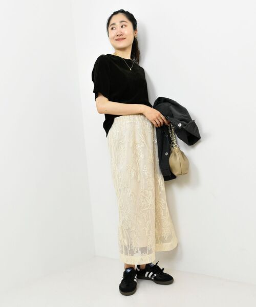 le.coeur blanc(ルクールブラン)の「TORRAZZO DONNAスパンコールスカート(スカート・レディース・ブラック/アイボリー・38)」の16枚目の写真