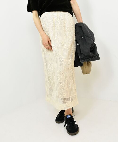 le.coeur blanc(ルクールブラン)の「TORRAZZO DONNAスパンコールスカート(スカート・レディース・ブラック/アイボリー・38)」の18枚目の写真