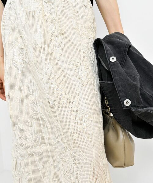 le.coeur blanc(ルクールブラン)の「TORRAZZO DONNAスパンコールスカート(スカート・レディース・ブラック/アイボリー・38)」の21枚目の写真