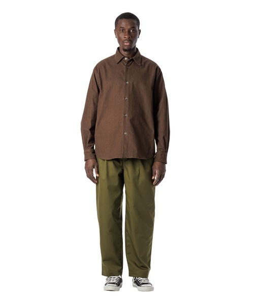 Sandinista（サンディニスタ）の「Vintage Nel Shirt / ヴィンテージ風無地ネルシャツ（シャツ/ブラウス・メンズ・ブラウン/ブラック・LARGE/MEDIUM/SMALL）」の8枚目の写真