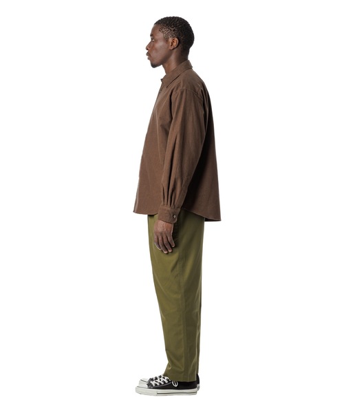 Sandinista（サンディニスタ）の「Vintage Nel Shirt / ヴィンテージ風無地ネルシャツ（シャツ/ブラウス・メンズ・ブラウン/ブラック・LARGE/MEDIUM/SMALL）」の9枚目の写真