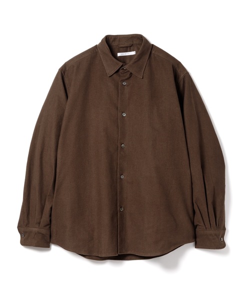 Sandinista（サンディニスタ）の「Vintage Nel Shirt / ヴィンテージ風無地ネルシャツ（シャツ/ブラウス・メンズ・ブラウン/ブラック・LARGE/MEDIUM/SMALL）」の12枚目の写真