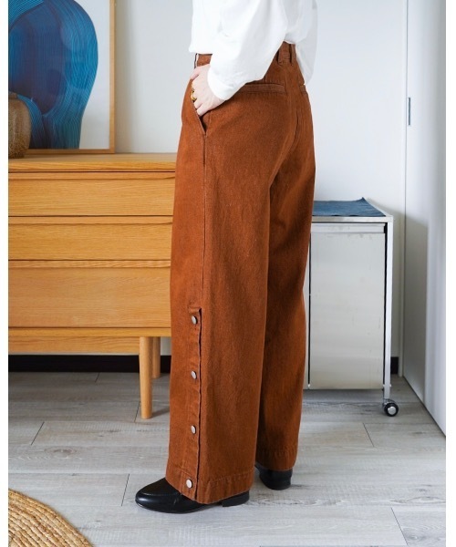 ZOZOMARKET（ゾゾマーケット）の「ZOZOMARKET by idaka-サイドボタンバギーデニム（デニムパンツ・メンズ・ブラウン・マルチサイズ）」の2枚目の写真