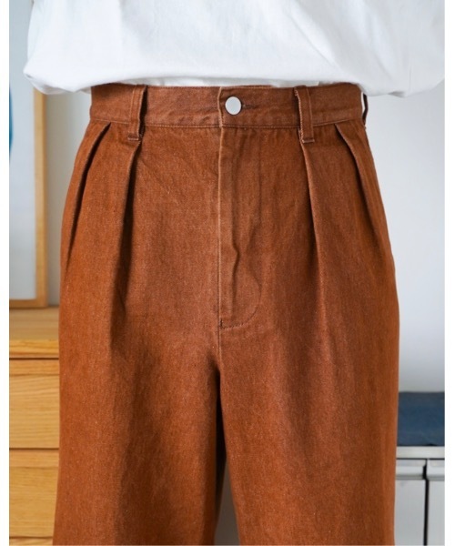 ZOZOMARKET（ゾゾマーケット）の「ZOZOMARKET by idaka-サイドボタンバギーデニム（デニムパンツ・メンズ・ブラウン・マルチサイズ）」の5枚目の写真