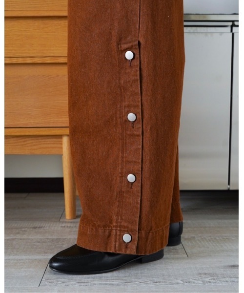 ZOZOMARKET（ゾゾマーケット）の「ZOZOMARKET by idaka-サイドボタンバギーデニム（デニムパンツ・メンズ・ブラウン・マルチサイズ）」の7枚目の写真