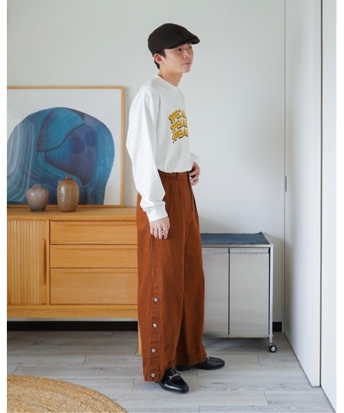 ZOZOMARKET（ゾゾマーケット）の「ZOZOMARKET by idaka-サイドボタンバギーデニム（デニムパンツ・メンズ・ブラウン・マルチサイズ）」の12枚目の写真