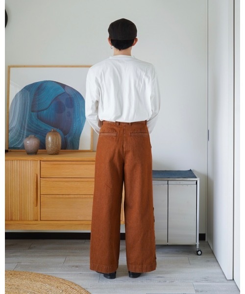 ZOZOMARKET（ゾゾマーケット）の「ZOZOMARKET by idaka-サイドボタンバギーデニム（デニムパンツ・メンズ・ブラウン・マルチサイズ）」の13枚目の写真