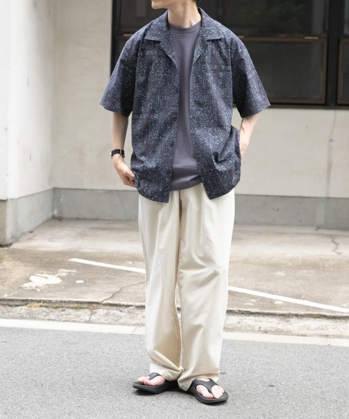 ITEMS URBANRESEARCH（アイテムズ アーバンリサーチ）の「Batik Print Open Collar shirts（シャツ/ブラウス・メンズ・ブラウン/カーキ/ブラック・MEDIUM/LARGE）」の11枚目の写真