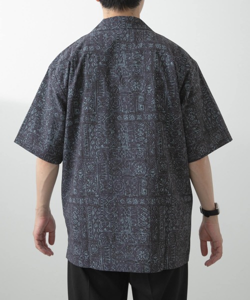 ITEMS URBANRESEARCH（アイテムズ アーバンリサーチ）の「Batik Print Open Collar shirts（シャツ/ブラウス・メンズ・ブラウン/カーキ/ブラック・MEDIUM/LARGE）」の18枚目の写真