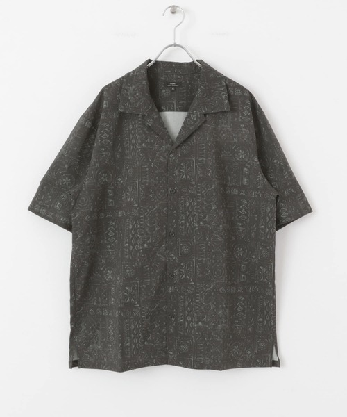 ITEMS URBANRESEARCH（アイテムズ アーバンリサーチ）の「Batik Print Open Collar shirts（シャツ/ブラウス・メンズ・ブラウン/カーキ/ブラック・MEDIUM/LARGE）」の19枚目の写真