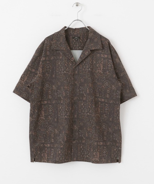 ITEMS URBANRESEARCH（アイテムズ アーバンリサーチ）の「Batik Print Open Collar shirts（シャツ/ブラウス・メンズ・ブラウン/カーキ/ブラック・MEDIUM/LARGE）」の21枚目の写真
