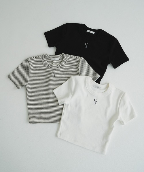 トップス CLANE LOGO CROPPED TIGHT TEE LOGO CROPPED TIGHT TEE（Tシャツ/カットソー）｜CLANE（クラネ
