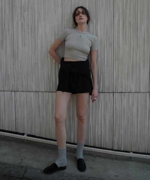 トップス CLANE LOGO CROPPED TIGHT TEE LOGO CROPPED TIGHT TEE（Tシャツ/カットソー）｜CLANE（クラネ