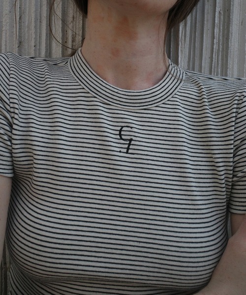 トップス CLANE LOGO CROPPED TIGHT TEE クラネ CLANE LOGO CROPPED TIGHT TEE （BLACK） - ファッション