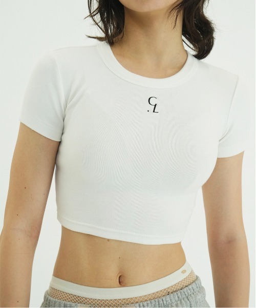 CLANE クラネ LOGO CROPPED TIGHT TEE LOGO CROPPED TIGHT TEE（Tシャツ/カットソー）｜CLANE（クラネ）の