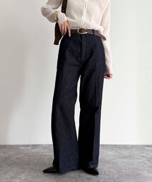 fredy emue | センタープレスデニムスラックス(デニムパンツ)