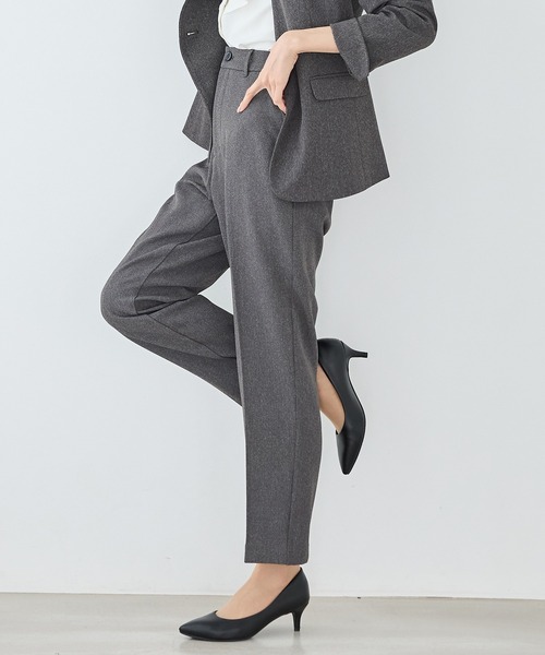 Honeys(ハニーズ)の「【ストレッチ・マシンウォッシャブル・イージーケア】センタープレスパンツ(股下66cm)(スラックス・レディース・ネイビー/ブラック/ダークベージュ/ヘザーチャコール・L/3L/M/LL/S)」の3枚目の写真
