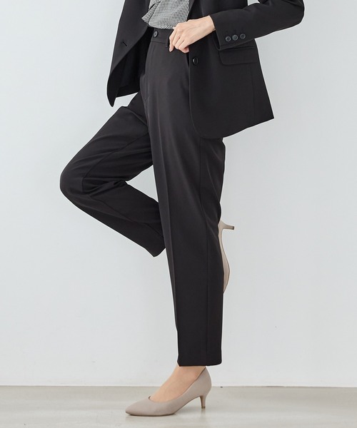 Honeys(ハニーズ)の「【ストレッチ・マシンウォッシャブル・イージーケア】センタープレスパンツ(股下66cm)(スラックス・レディース・ネイビー/ブラック/ダークベージュ/ヘザーチャコール・L/3L/M/LL/S)」の9枚目の写真