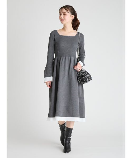 CELFORD（セルフォード）の「ベルスリーブホールガーメントニットワンピース（ワンピース・レディース・グレー/ブラック/レッド・36）」の12枚目の写真