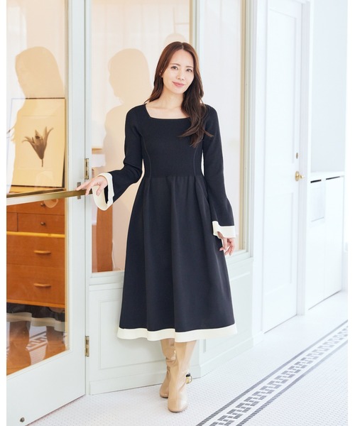 CELFORD（セルフォード）の「ベルスリーブホールガーメントニットワンピース（ワンピース・レディース・グレー/ブラック/レッド・36）」の17枚目の写真