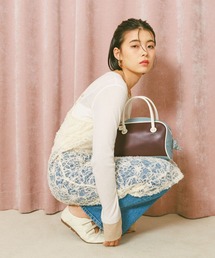 BAYFLOW | レザー配色ボストン(ハンドバッグ)