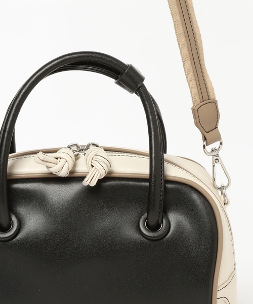 BAYFLOW（ベイフロー）の「レザー配色ボストン（ハンドバッグ・レディース・バーガンディー/ブラック/オフホワイト・FREE）」の11枚目の写真