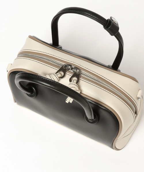 BAYFLOW（ベイフロー）の「レザー配色ボストン（ハンドバッグ・レディース・バーガンディー/ブラック/オフホワイト・FREE）」の13枚目の写真