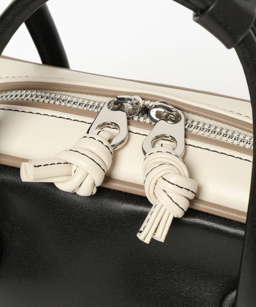 BAYFLOW（ベイフロー）の「レザー配色ボストン（ハンドバッグ・レディース・バーガンディー/ブラック/オフホワイト・FREE）」の15枚目の写真