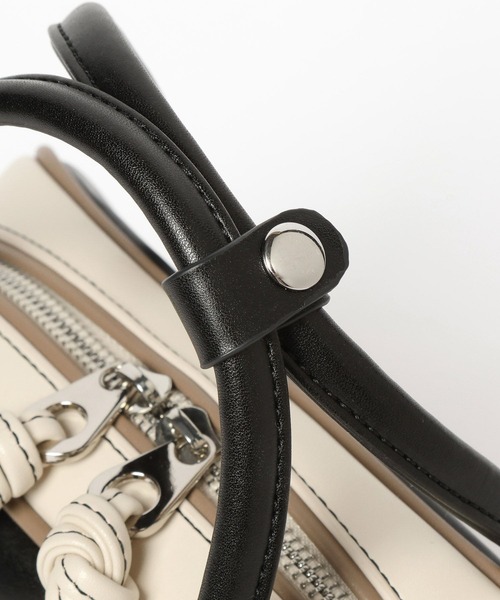 BAYFLOW（ベイフロー）の「レザー配色ボストン（ハンドバッグ・レディース・バーガンディー/ブラック/オフホワイト・FREE）」の16枚目の写真